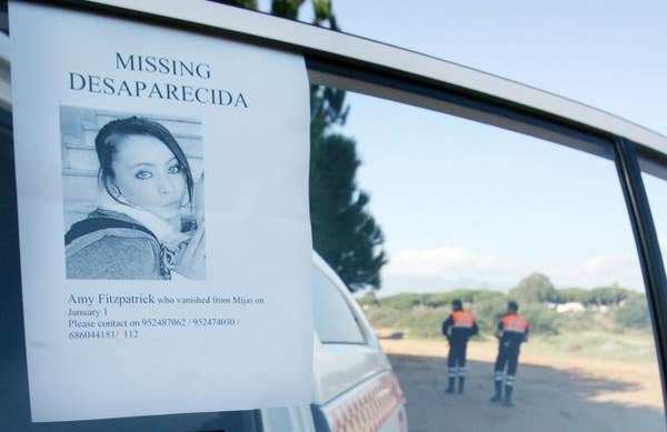 amy fitzpatrick missing person poster on car