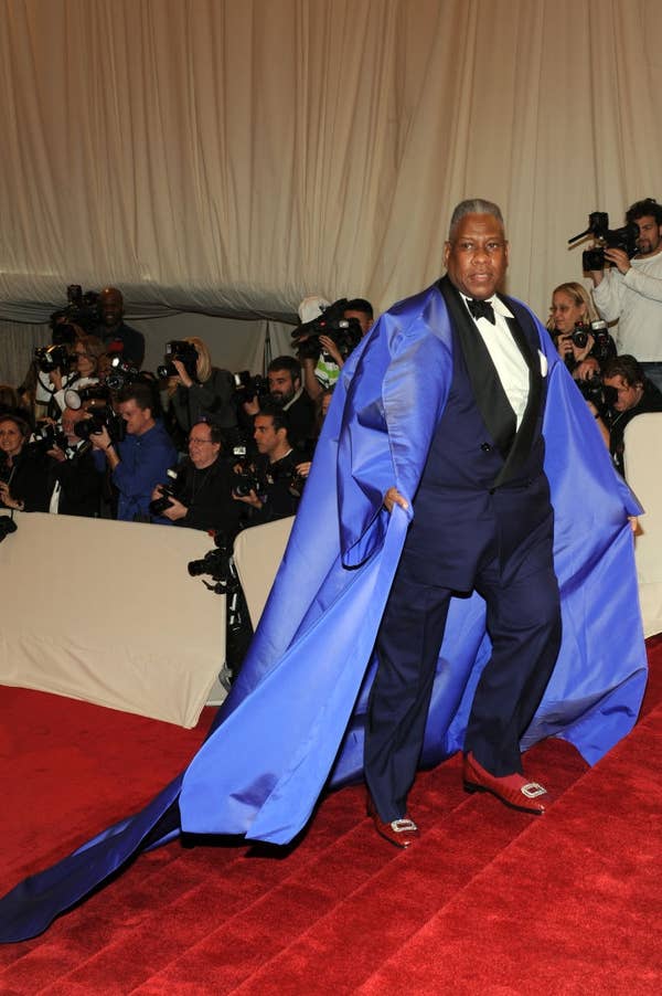 andre leon talley met gala blue caftan