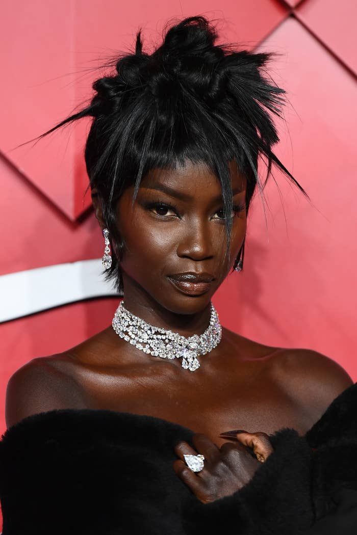 anok yai british fashion awards hair closeup