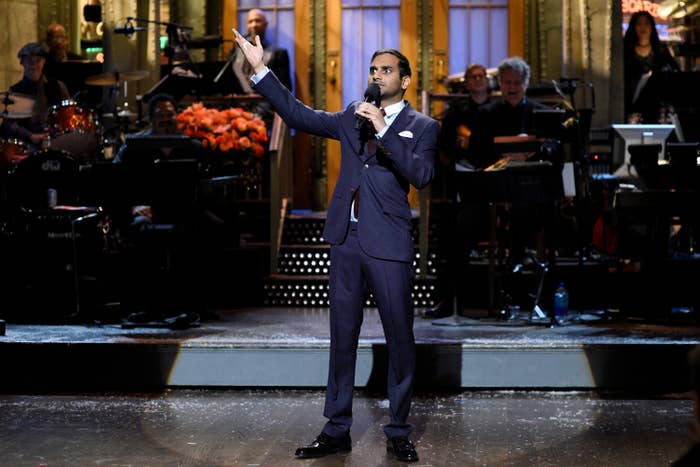aziz ansari saturday night live monologue stage.jpg