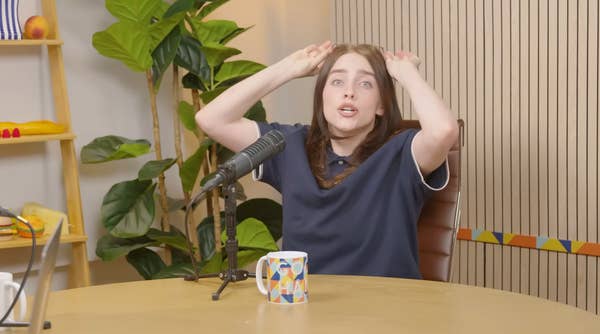 billie eilish funny expression podcast studio