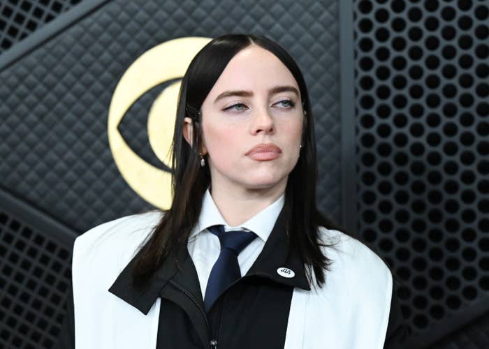billie eilish grammys red carpet suit
