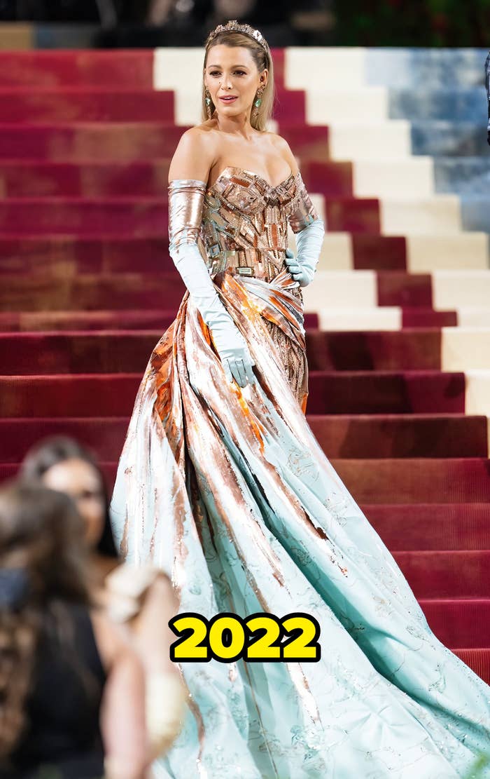 blake lively met gala 2022 versace copper dress