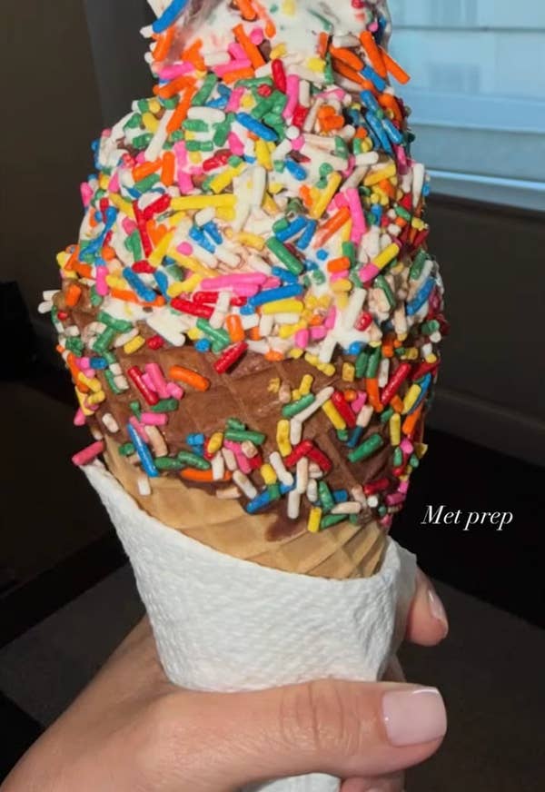 chocolate dipped soft serve ice cream rainbow sprinkles