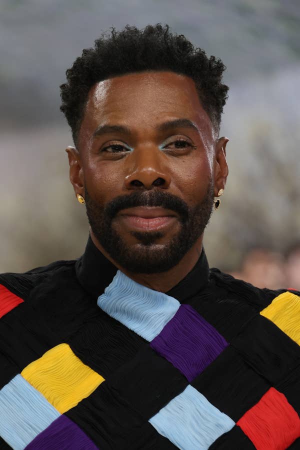 colman domingo checkered colorful jacket met gala