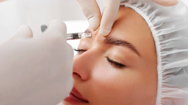 cosmetic forehead injection procedure