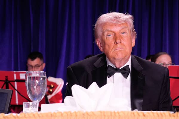 donald trump tuxedo event close up