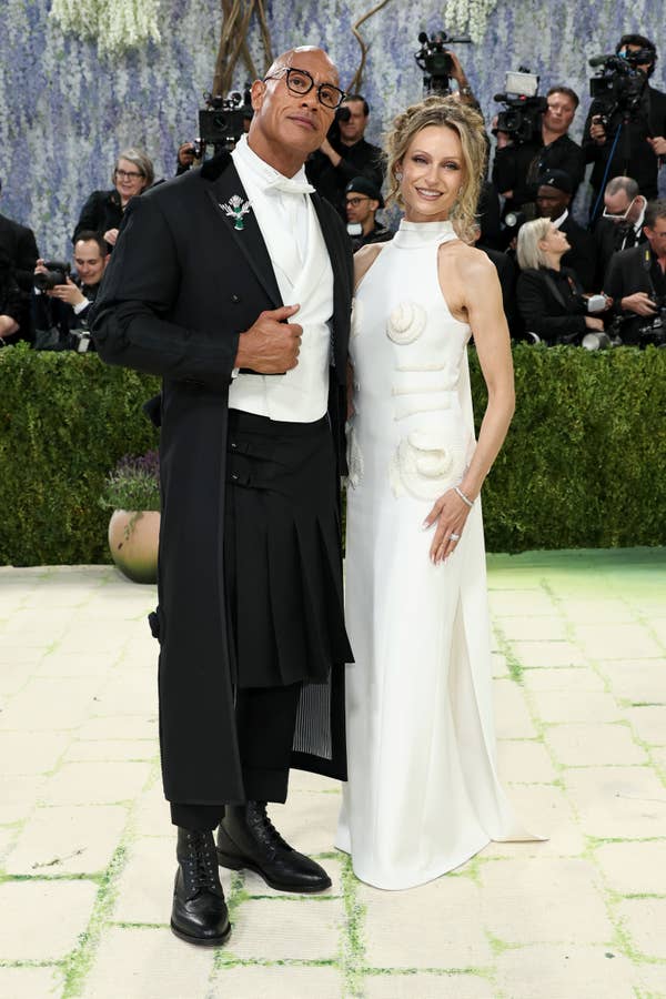 dwayne johnson the rock met gala kilt