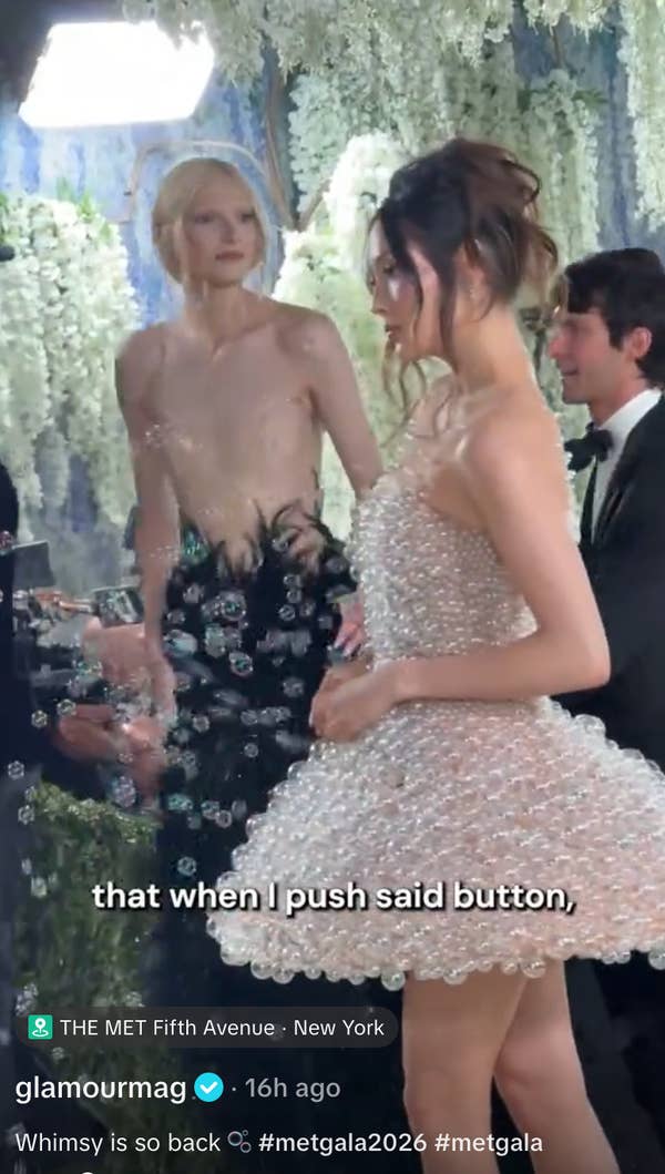 eileen gu met gala behind the scenes bubbles