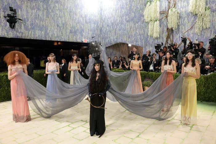 fka twigs met gala black tulle gown