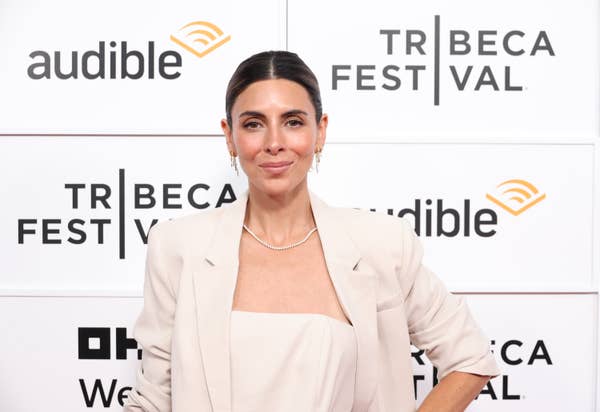 jamie lynn sigler tribeca festival beige blazer