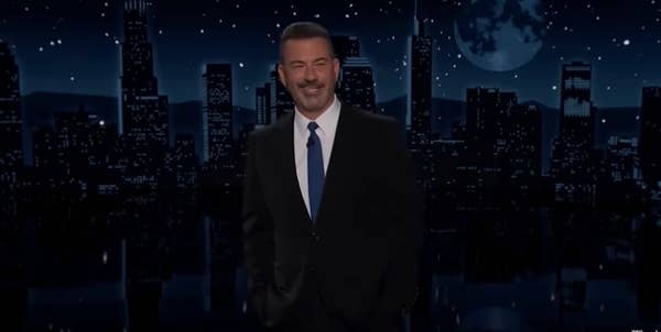 jimmy kimmel smiling on stage