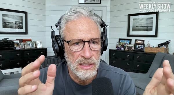 jon stewart weekly show podcast talking