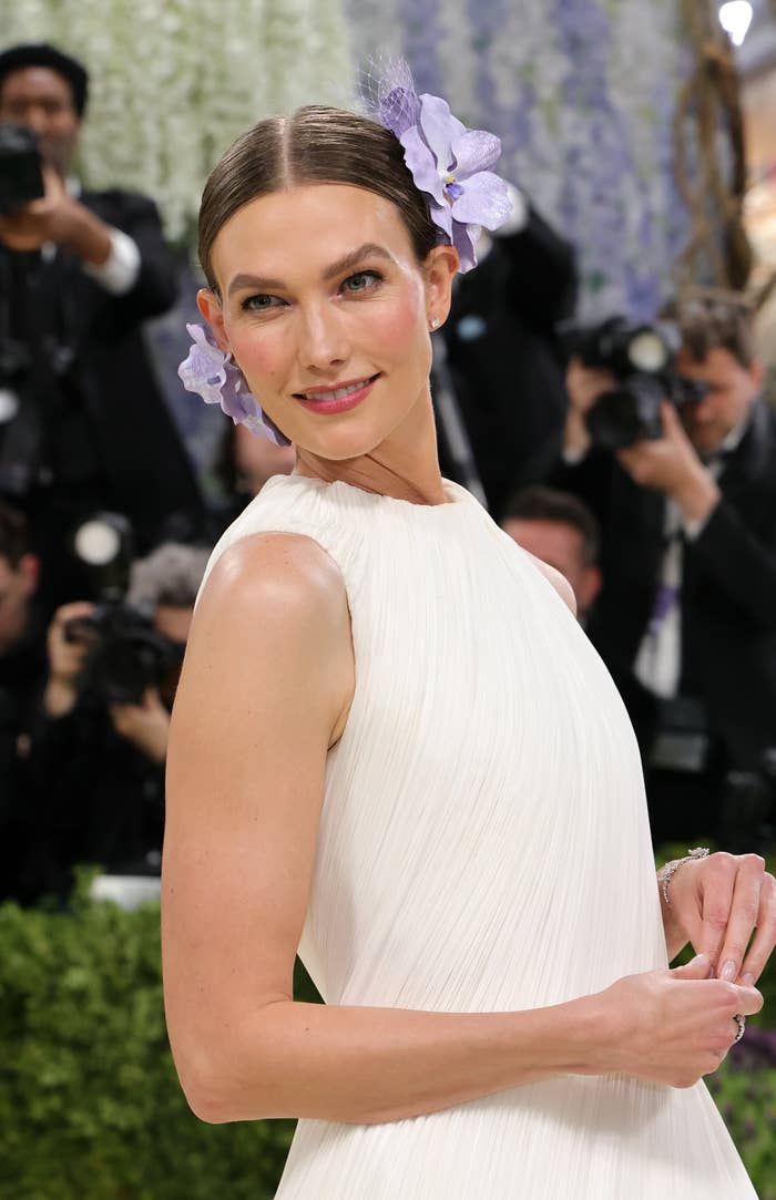 karlie kloss met gala closeup portrait