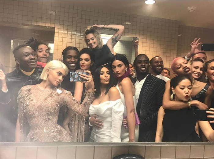 kylie jenner kim kardashian asap rocky met gala