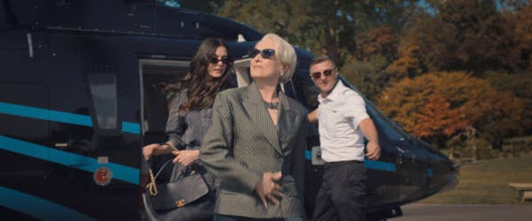 meryl streep anne hathaway luxury helicopter travel