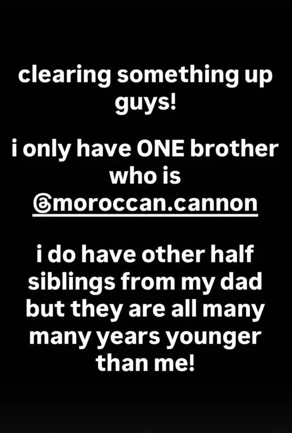 monroe cannon instagram story siblings statement