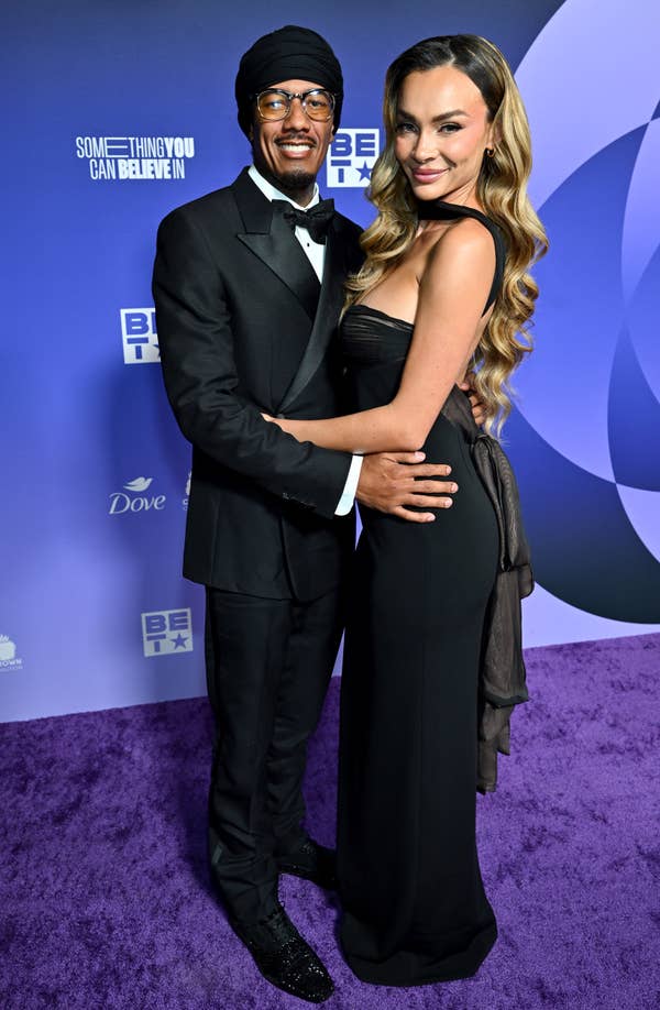nick cannon bre tiesi bet awards red carpet