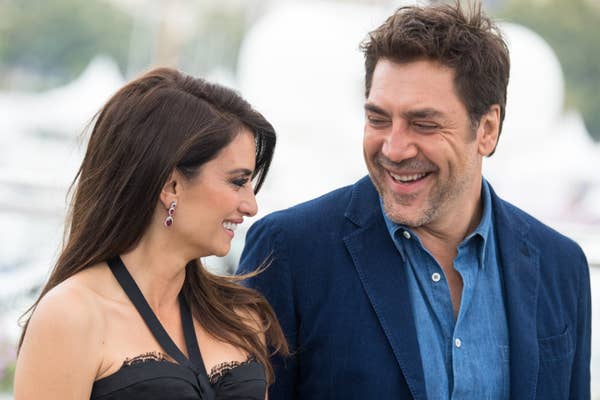 penelope cruz javier bardem smiling cannes