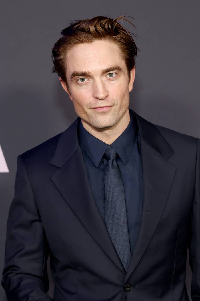 robert pattinson navy suit portrait