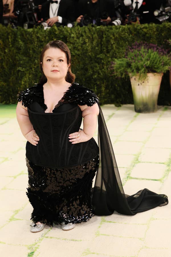 sinead burke met gala black velvet dress