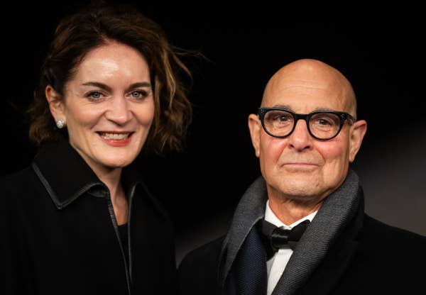 stanley tucci felicity blunt close up portrait