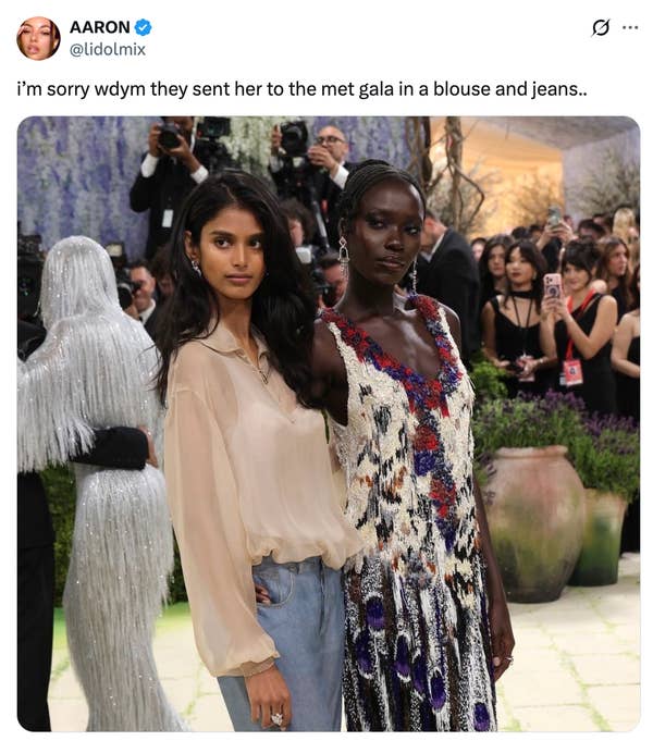 viral twitter post met gala casual outfit